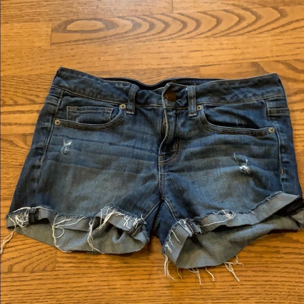 American Eagle distressed jean shorts